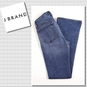 J Brand Women's Boot Cut Jeans in Classic Blue Denim